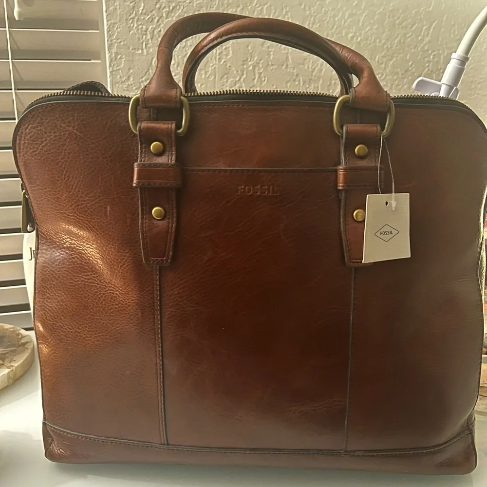 Fossil Dillon Pilot Bag Cognac